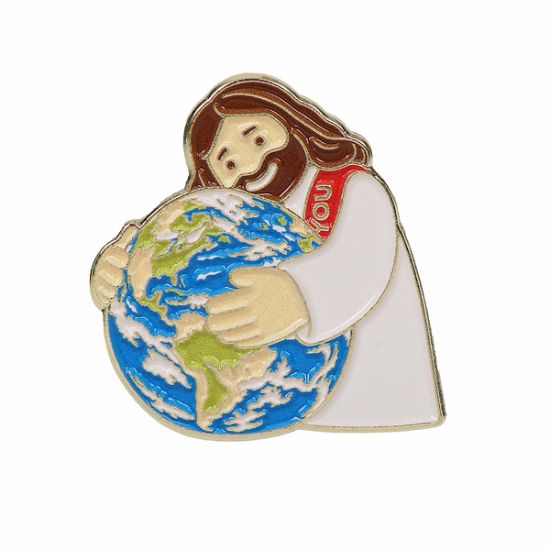 Picture of Pin Enamel Jesus Hugs World PK3