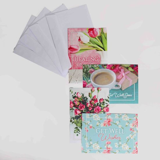 Picture of Boxed Cards Get Well Heartfelt Prayers 12CT