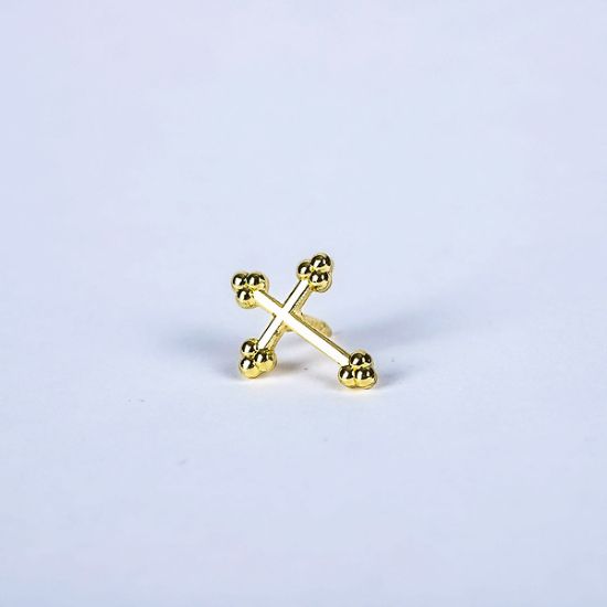 Picture of Lapel Pin Cross Budded Goldtone