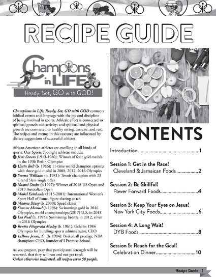 Picture of Vacation Bible School (VBS) 2020 Champions in Life Recipe Guide Download