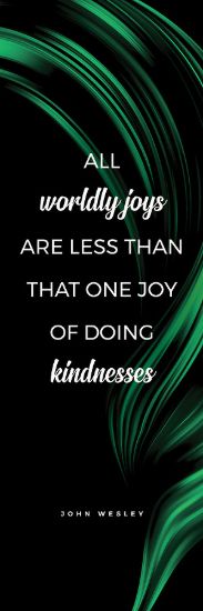 Picture of All Worldly Joys Color Swirl Words of Wesley Hanging Banner
