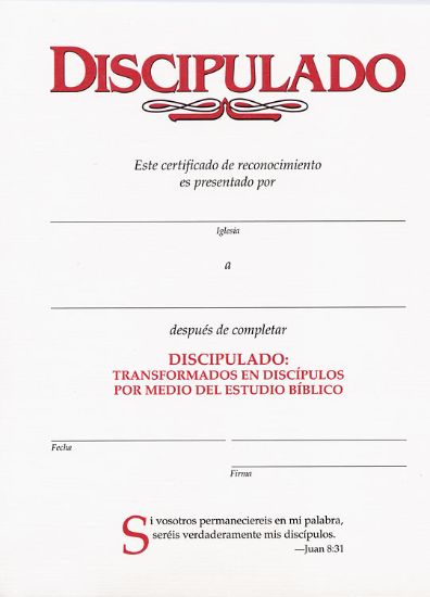 Picture of Certificado (Disciple I Spanish Certificate Download)