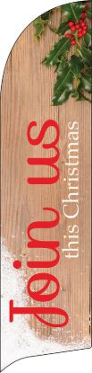 Picture of Join Us This Christmas Holly Flag Banner