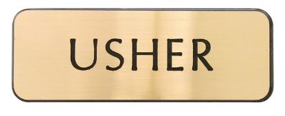 Picture of Contemporary Engraved Gold Usher Badge