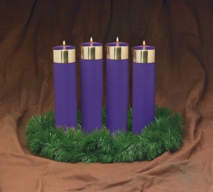 Picture of Advent Candela Set - 4 Blue
