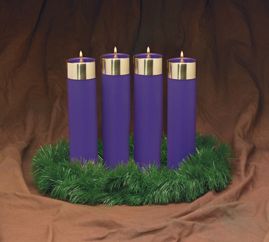 Picture of Advent Candela Set - 4 Blue