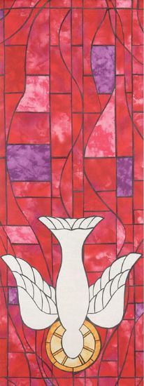 Picture of Symbols of Faith Series Stained Glass Descending Dove Pulpit Scarf