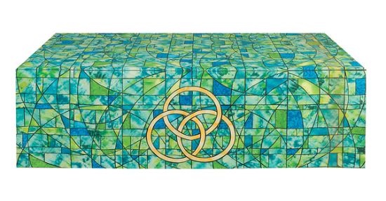 Picture of Symbols of Faith Series Stained Glass Trinity Altar Frontal
